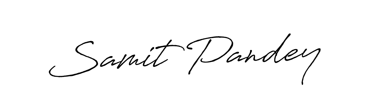 Use a signature maker to create a handwritten signature online. With this signature software, you can design (Antro_Vectra_Bolder) your own signature for name Samit Pandey. Samit Pandey signature style 7 images and pictures png