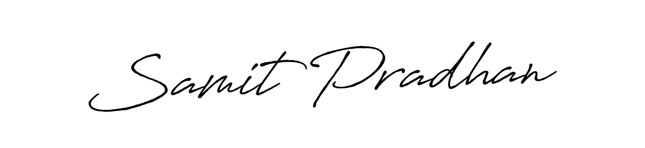 Use a signature maker to create a handwritten signature online. With this signature software, you can design (Antro_Vectra_Bolder) your own signature for name Samit Pradhan. Samit Pradhan signature style 7 images and pictures png