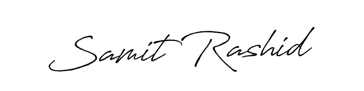Make a beautiful signature design for name Samit Rashid. With this signature (Antro_Vectra_Bolder) style, you can create a handwritten signature for free. Samit Rashid signature style 7 images and pictures png