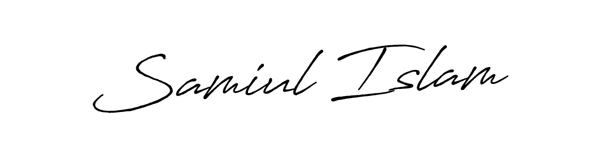 if you are searching for the best signature style for your name Samiul Islam. so please give up your signature search. here we have designed multiple signature styles  using Antro_Vectra_Bolder. Samiul Islam signature style 7 images and pictures png