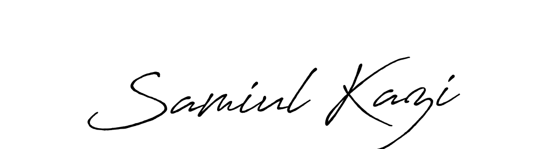 Create a beautiful signature design for name Samiul Kazi. With this signature (Antro_Vectra_Bolder) fonts, you can make a handwritten signature for free. Samiul Kazi signature style 7 images and pictures png