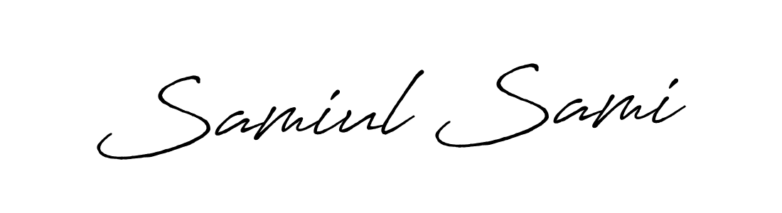 Create a beautiful signature design for name Samiul Sami. With this signature (Antro_Vectra_Bolder) fonts, you can make a handwritten signature for free. Samiul Sami signature style 7 images and pictures png