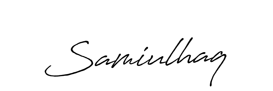 Similarly Antro_Vectra_Bolder is the best handwritten signature design. Signature creator online .You can use it as an online autograph creator for name Samiulhaq. Samiulhaq signature style 7 images and pictures png
