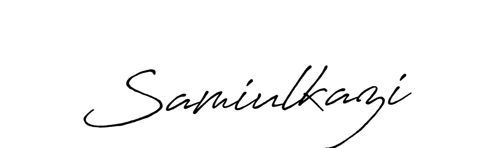 Also we have Samiulkazi name is the best signature style. Create professional handwritten signature collection using Antro_Vectra_Bolder autograph style. Samiulkazi signature style 7 images and pictures png