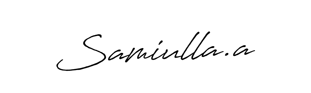 You can use this online signature creator to create a handwritten signature for the name Samiulla.a. This is the best online autograph maker. Samiulla.a signature style 7 images and pictures png