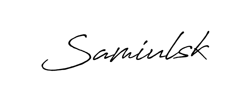 Similarly Antro_Vectra_Bolder is the best handwritten signature design. Signature creator online .You can use it as an online autograph creator for name Samiulsk. Samiulsk signature style 7 images and pictures png