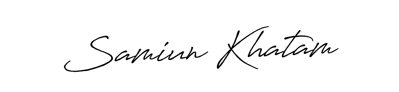 Here are the top 10 professional signature styles for the name Samiun Khatam. These are the best autograph styles you can use for your name. Samiun Khatam signature style 7 images and pictures png