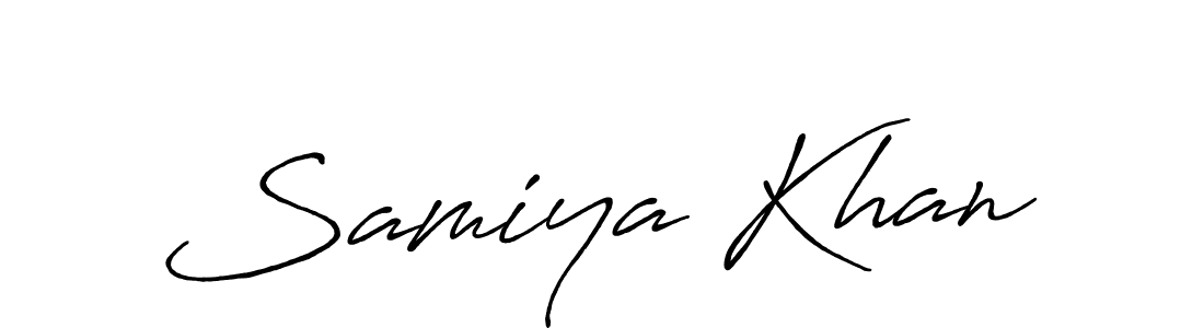 Samiya Khan stylish signature style. Best Handwritten Sign (Antro_Vectra_Bolder) for my name. Handwritten Signature Collection Ideas for my name Samiya Khan. Samiya Khan signature style 7 images and pictures png