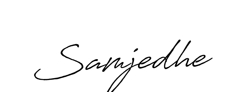 Create a beautiful signature design for name Samjedhe. With this signature (Antro_Vectra_Bolder) fonts, you can make a handwritten signature for free. Samjedhe signature style 7 images and pictures png