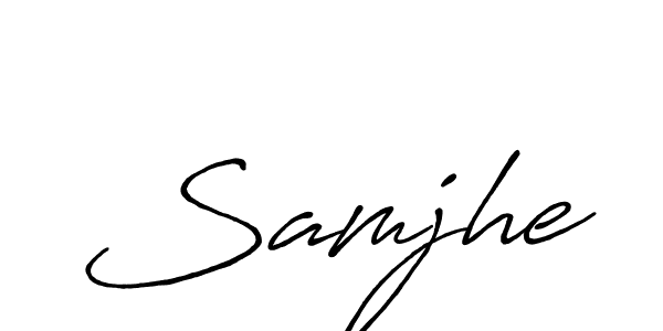 Also You can easily find your signature by using the search form. We will create Samjhe name handwritten signature images for you free of cost using Antro_Vectra_Bolder sign style. Samjhe signature style 7 images and pictures png