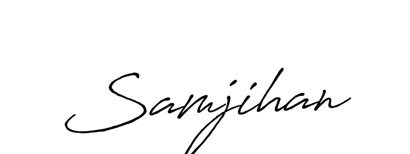 You should practise on your own different ways (Antro_Vectra_Bolder) to write your name (Samjihan) in signature. don't let someone else do it for you. Samjihan signature style 7 images and pictures png