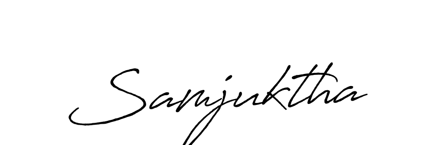 Samjuktha stylish signature style. Best Handwritten Sign (Antro_Vectra_Bolder) for my name. Handwritten Signature Collection Ideas for my name Samjuktha. Samjuktha signature style 7 images and pictures png