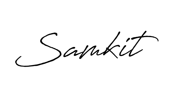 Samkit stylish signature style. Best Handwritten Sign (Antro_Vectra_Bolder) for my name. Handwritten Signature Collection Ideas for my name Samkit. Samkit signature style 7 images and pictures png