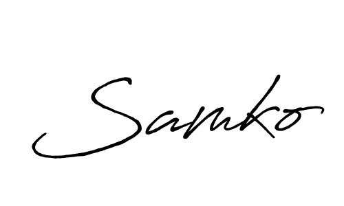 Design your own signature with our free online signature maker. With this signature software, you can create a handwritten (Antro_Vectra_Bolder) signature for name Samko. Samko signature style 7 images and pictures png