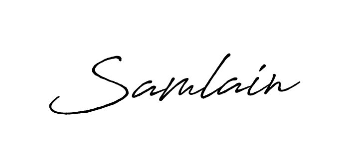 Make a beautiful signature design for name Samlain. Use this online signature maker to create a handwritten signature for free. Samlain signature style 7 images and pictures png