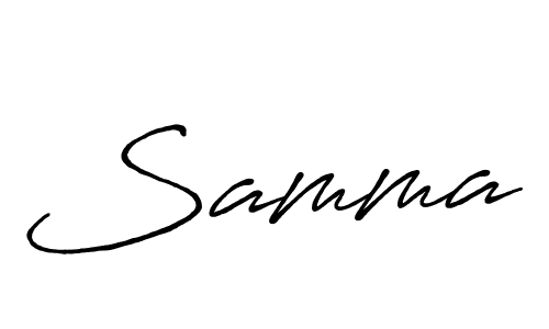 if you are searching for the best signature style for your name Samma. so please give up your signature search. here we have designed multiple signature styles  using Antro_Vectra_Bolder. Samma signature style 7 images and pictures png