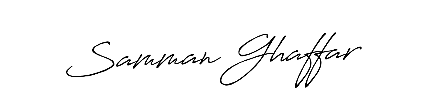 Create a beautiful signature design for name Samman Ghaffar. With this signature (Antro_Vectra_Bolder) fonts, you can make a handwritten signature for free. Samman Ghaffar signature style 7 images and pictures png