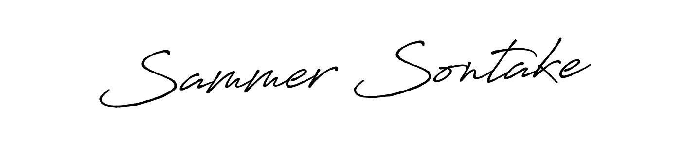Also we have Sammer Sontake name is the best signature style. Create professional handwritten signature collection using Antro_Vectra_Bolder autograph style. Sammer Sontake signature style 7 images and pictures png