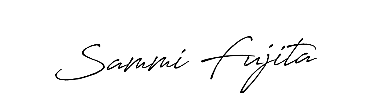 Make a beautiful signature design for name Sammi Fujita. With this signature (Antro_Vectra_Bolder) style, you can create a handwritten signature for free. Sammi Fujita signature style 7 images and pictures png