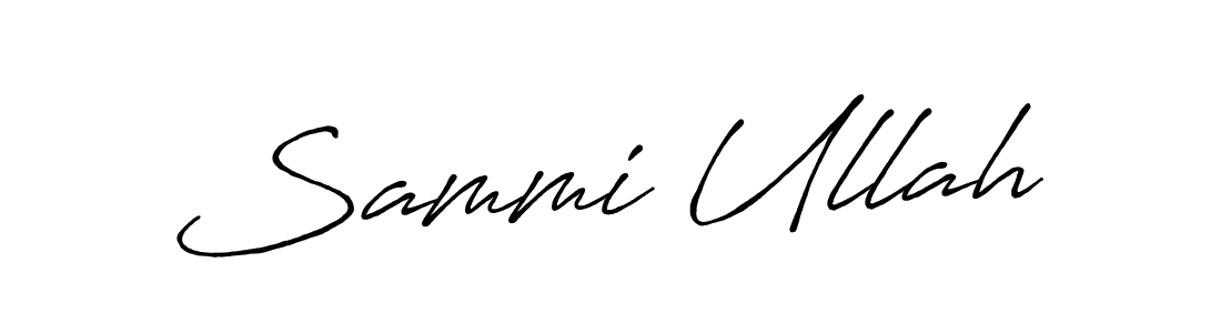 Use a signature maker to create a handwritten signature online. With this signature software, you can design (Antro_Vectra_Bolder) your own signature for name Sammi Ullah. Sammi Ullah signature style 7 images and pictures png