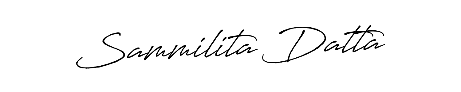 Also we have Sammilita Datta name is the best signature style. Create professional handwritten signature collection using Antro_Vectra_Bolder autograph style. Sammilita Datta signature style 7 images and pictures png