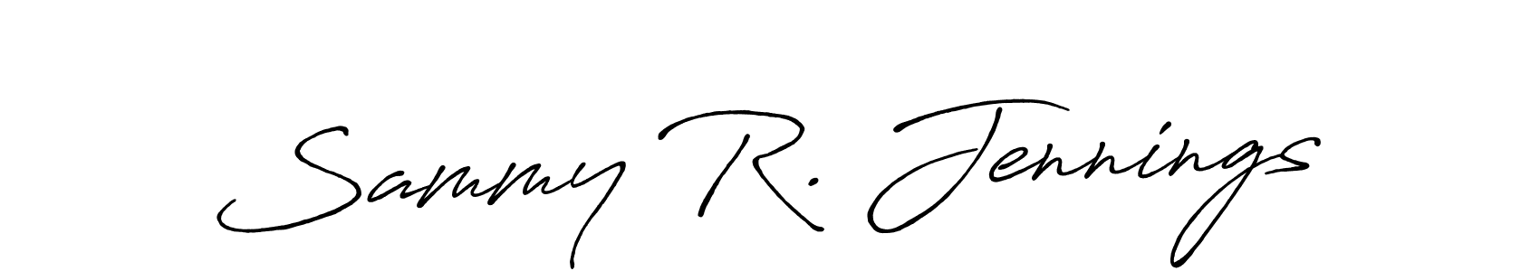 Create a beautiful signature design for name Sammy R. Jennings. With this signature (Antro_Vectra_Bolder) fonts, you can make a handwritten signature for free. Sammy R. Jennings signature style 7 images and pictures png