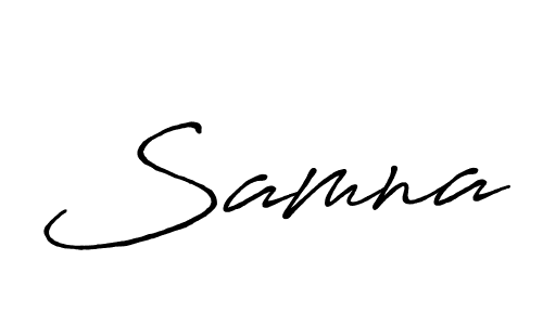 Make a beautiful signature design for name Samna. With this signature (Antro_Vectra_Bolder) style, you can create a handwritten signature for free. Samna signature style 7 images and pictures png