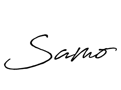 Make a beautiful signature design for name Samo. With this signature (Antro_Vectra_Bolder) style, you can create a handwritten signature for free. Samo signature style 7 images and pictures png