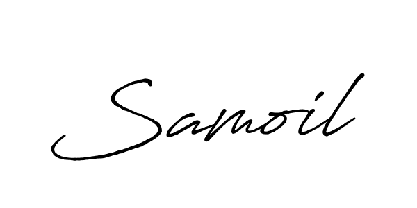 How to make Samoil name signature. Use Antro_Vectra_Bolder style for creating short signs online. This is the latest handwritten sign. Samoil signature style 7 images and pictures png