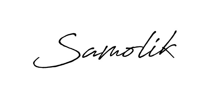 Also we have Samolik name is the best signature style. Create professional handwritten signature collection using Antro_Vectra_Bolder autograph style. Samolik signature style 7 images and pictures png