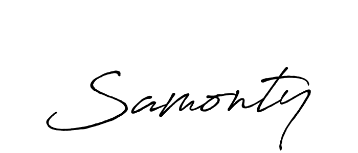 Once you've used our free online signature maker to create your best signature Antro_Vectra_Bolder style, it's time to enjoy all of the benefits that Samonty name signing documents. Samonty signature style 7 images and pictures png