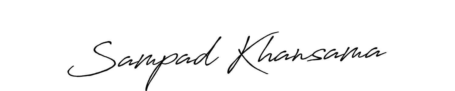 Use a signature maker to create a handwritten signature online. With this signature software, you can design (Antro_Vectra_Bolder) your own signature for name Sampad Khansama. Sampad Khansama signature style 7 images and pictures png