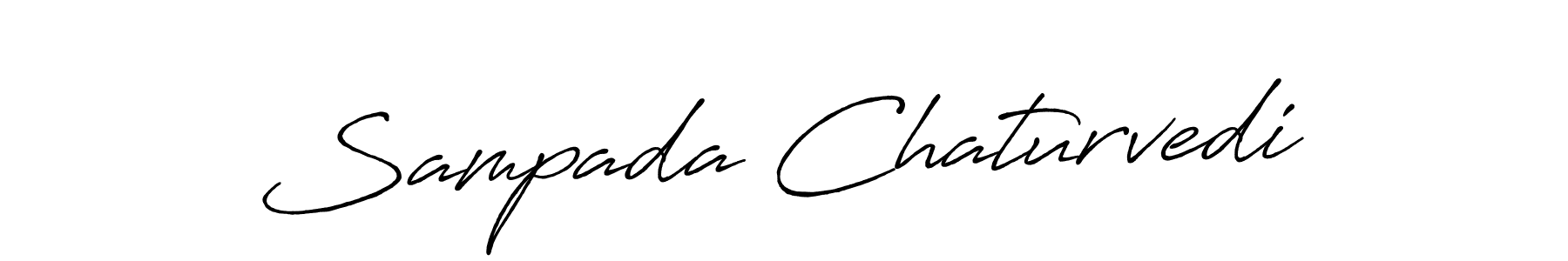 How to make Sampada Chaturvedi name signature. Use Antro_Vectra_Bolder style for creating short signs online. This is the latest handwritten sign. Sampada Chaturvedi signature style 7 images and pictures png