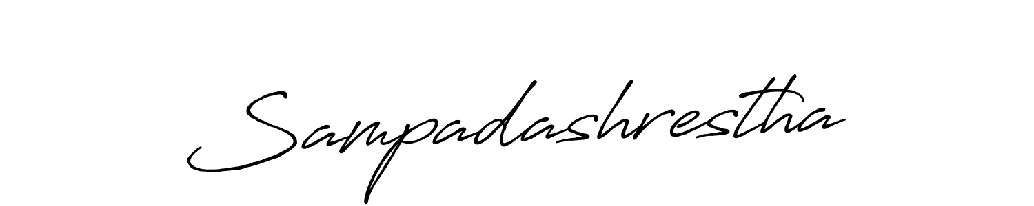 Create a beautiful signature design for name Sampadashrestha. With this signature (Antro_Vectra_Bolder) fonts, you can make a handwritten signature for free. Sampadashrestha signature style 7 images and pictures png