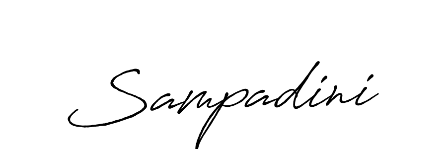 How to make Sampadini name signature. Use Antro_Vectra_Bolder style for creating short signs online. This is the latest handwritten sign. Sampadini signature style 7 images and pictures png