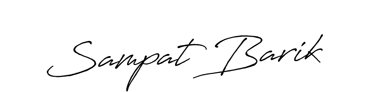 How to make Sampat Barik name signature. Use Antro_Vectra_Bolder style for creating short signs online. This is the latest handwritten sign. Sampat Barik signature style 7 images and pictures png