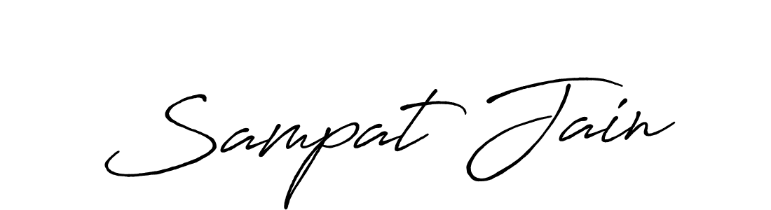 Design your own signature with our free online signature maker. With this signature software, you can create a handwritten (Antro_Vectra_Bolder) signature for name Sampat Jain. Sampat Jain signature style 7 images and pictures png