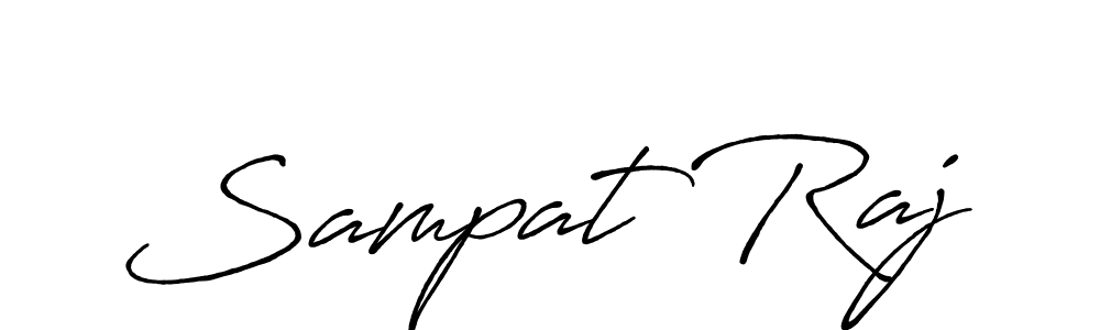 Use a signature maker to create a handwritten signature online. With this signature software, you can design (Antro_Vectra_Bolder) your own signature for name Sampat Raj. Sampat Raj signature style 7 images and pictures png