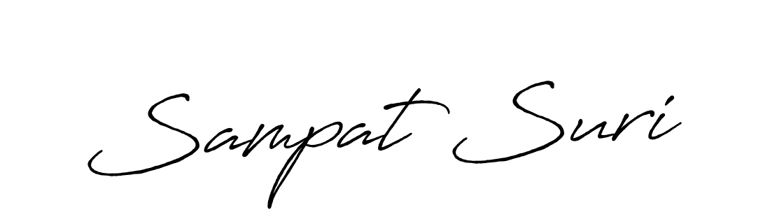 How to make Sampat Suri name signature. Use Antro_Vectra_Bolder style for creating short signs online. This is the latest handwritten sign. Sampat Suri signature style 7 images and pictures png