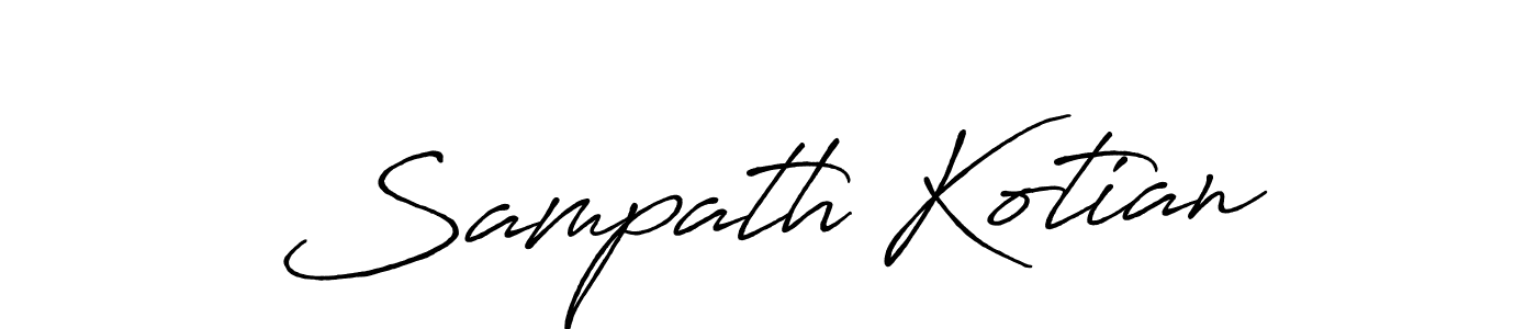 Make a short Sampath Kotian signature style. Manage your documents anywhere anytime using Antro_Vectra_Bolder. Create and add eSignatures, submit forms, share and send files easily. Sampath Kotian signature style 7 images and pictures png