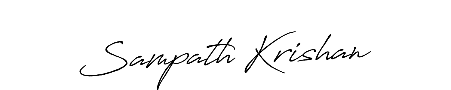 How to make Sampath Krishan signature? Antro_Vectra_Bolder is a professional autograph style. Create handwritten signature for Sampath Krishan name. Sampath Krishan signature style 7 images and pictures png