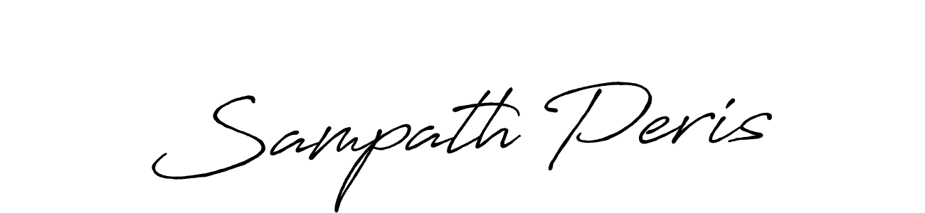 How to make Sampath Peris name signature. Use Antro_Vectra_Bolder style for creating short signs online. This is the latest handwritten sign. Sampath Peris signature style 7 images and pictures png