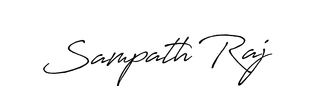 Design your own signature with our free online signature maker. With this signature software, you can create a handwritten (Antro_Vectra_Bolder) signature for name Sampath Raj. Sampath Raj signature style 7 images and pictures png