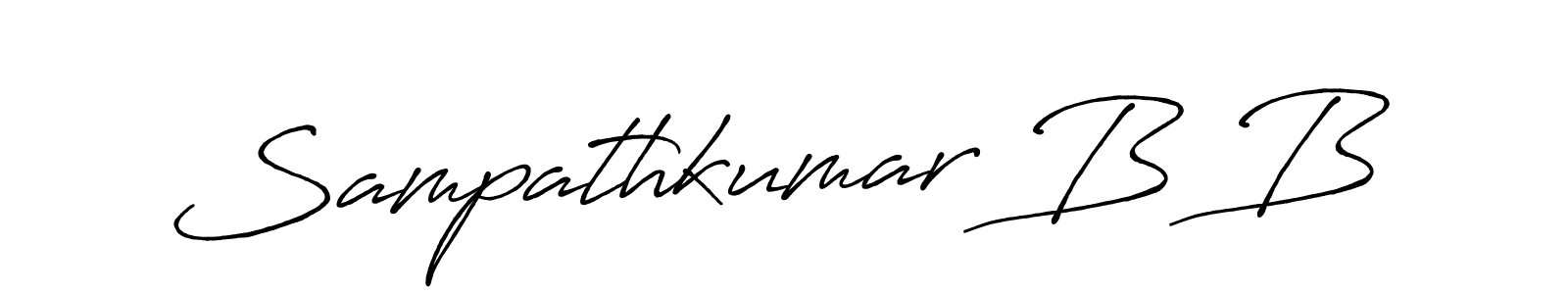 Here are the top 10 professional signature styles for the name Sampathkumar B B. These are the best autograph styles you can use for your name. Sampathkumar B B signature style 7 images and pictures png