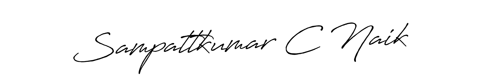 Make a beautiful signature design for name Sampattkumar C Naik. With this signature (Antro_Vectra_Bolder) style, you can create a handwritten signature for free. Sampattkumar C Naik signature style 7 images and pictures png