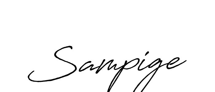 How to make Sampige signature? Antro_Vectra_Bolder is a professional autograph style. Create handwritten signature for Sampige name. Sampige signature style 7 images and pictures png