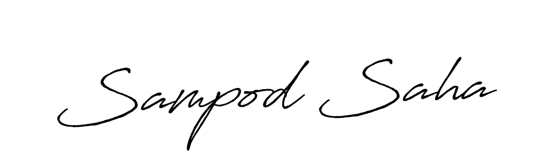 Use a signature maker to create a handwritten signature online. With this signature software, you can design (Antro_Vectra_Bolder) your own signature for name Sampod Saha. Sampod Saha signature style 7 images and pictures png