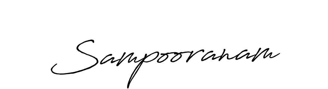 Create a beautiful signature design for name Sampooranam. With this signature (Antro_Vectra_Bolder) fonts, you can make a handwritten signature for free. Sampooranam signature style 7 images and pictures png