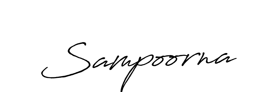 How to make Sampoorna name signature. Use Antro_Vectra_Bolder style for creating short signs online. This is the latest handwritten sign. Sampoorna signature style 7 images and pictures png
