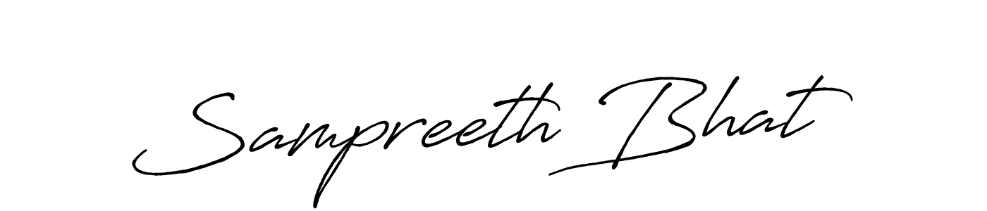 Sampreeth Bhat stylish signature style. Best Handwritten Sign (Antro_Vectra_Bolder) for my name. Handwritten Signature Collection Ideas for my name Sampreeth Bhat. Sampreeth Bhat signature style 7 images and pictures png